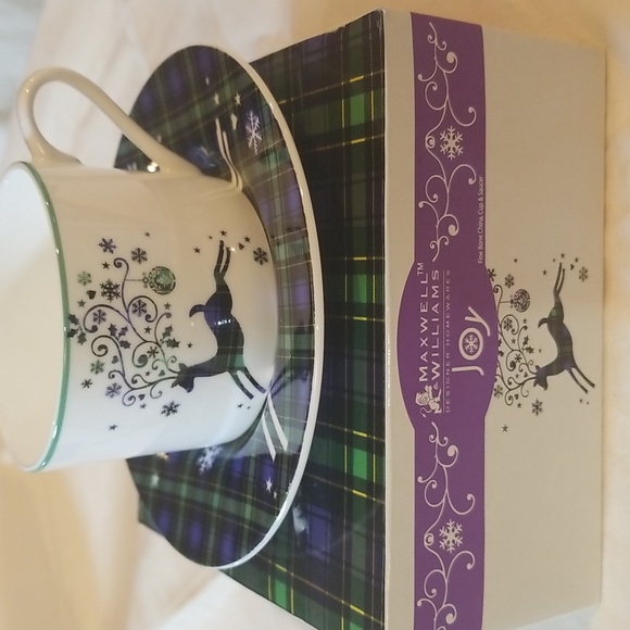 MAXWELL WILLIAMS  green designer home ware 2 piece cover decor jumping Deer - Picture 4 of 5